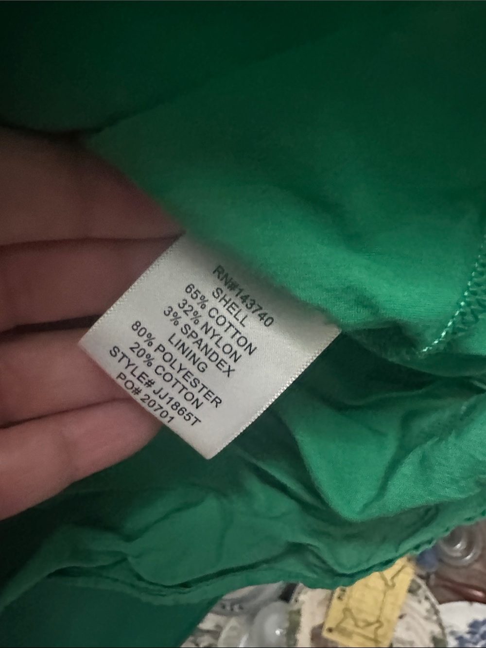 Tuckernuck / Hyacinth House green ruffle neck top Sz M - Picture 6 of 6